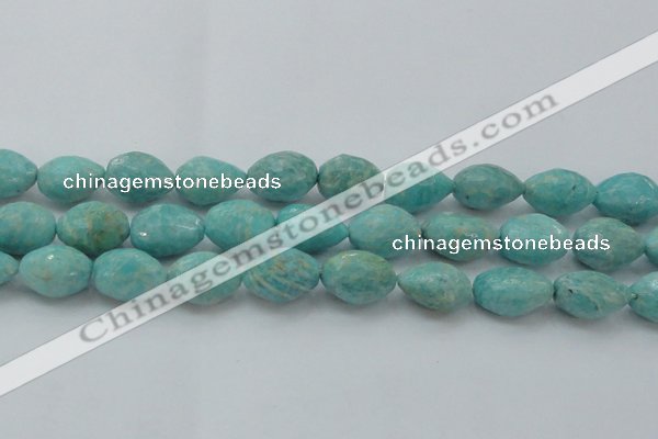 CAM341 15.5 inches 12*16mm faceted nuggets natural peru amazonite beads