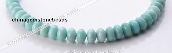 CAM35 natural amazonite 8*12mm rondelle gemstone beads Wholesale