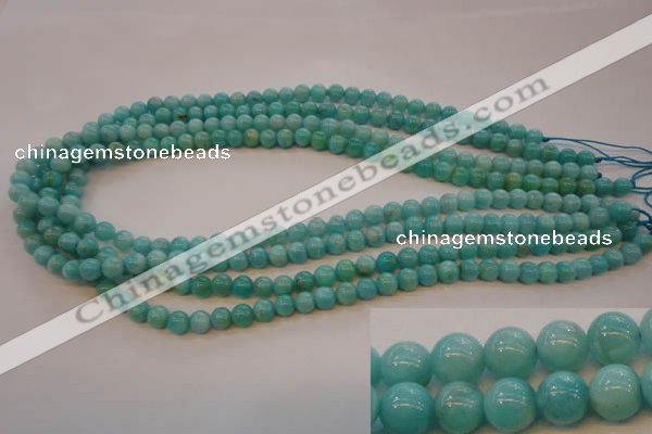 CAM351 15.5 inches 6mm round natural peru amazonite beads wholesale