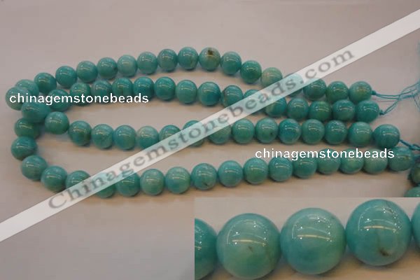 CAM354 15.5 inches 12mm round natural peru amazonite beads wholesale