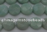 CAM363 15.5 inches 10mm faceted coin amazonite gemstone beads