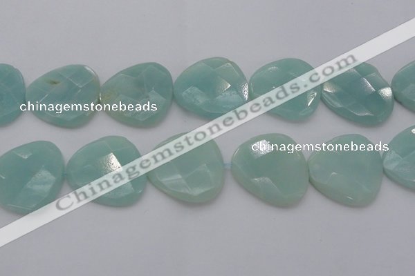 CAM367 15.5 inches 33*33mm faceted triangle amazonite beads