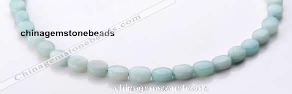 CAM37 5*7mm natural amazonite flat oval gemstone beads Wholesale