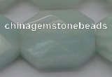 CAM370 15.5 inches 25*30mm faceted octagonal amazonite beads