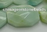 CAM371 15.5 inches 22*30mm - 25*35mm faceted octagonal amazonite beads