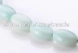 CAM38 flat oval natural amazonite 8*12mm beads Wholesale