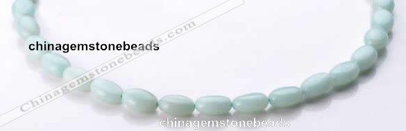 CAM38 flat oval natural amazonite 8*12mm beads Wholesale