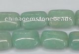 CAM406 15.5 inches 13*18mm rectangle natural russian amazonite beads