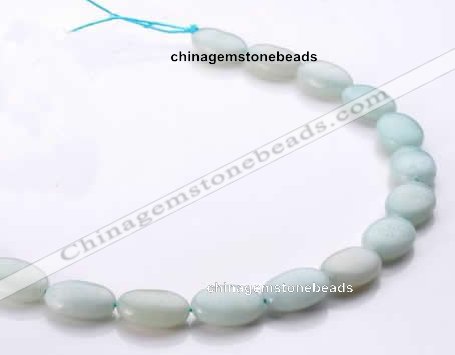 CAM41 13*18mm flat oval natural amazonite beads Wholesale