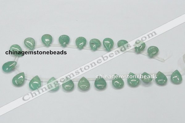 CAM416 15.5 inches 13*18mm flat teardrop natural russian amazonite beads