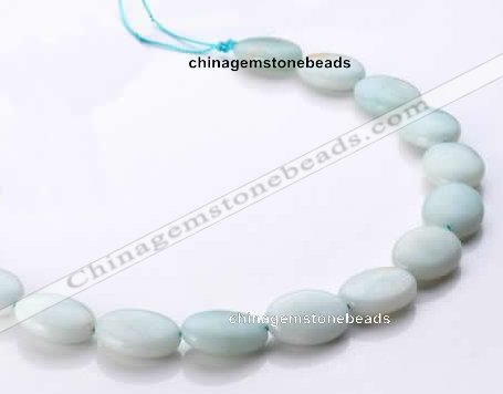 CAM42 15*20mm flat oval natural amazonite beads Wholesale