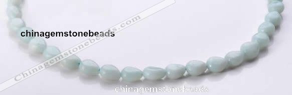 CAM44 8*10mm natural amazonite flat teardrop beads Wholesale