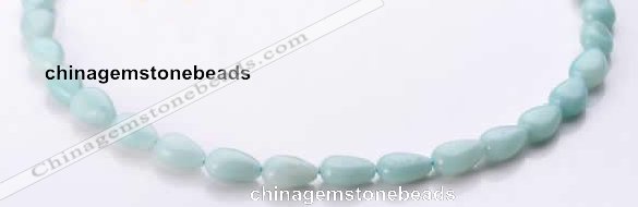 CAM45 8*12mm natural amazonite flat teardrop beads Wholesale