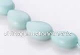 CAM46 10*14mm natural amazonite flat teardrop beads Wholesale