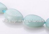 CAM48 12*18mm flat teardrop natural amazonite beads Wholesale