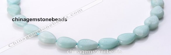 CAM48 12*18mm flat teardrop natural amazonite beads Wholesale