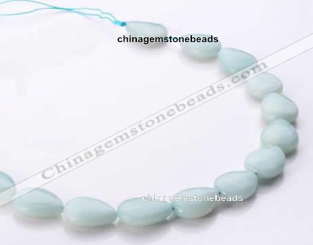 CAM49 flat teardrop 15*20mm natural amazonite beads Wholesale