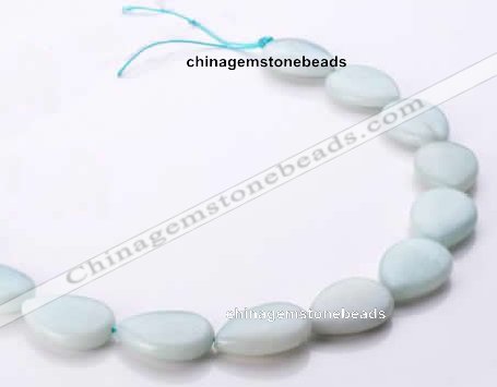 CAM51 natural amazonite 18*25mm flat teardrop beads Wholesale