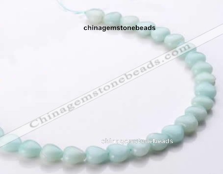 CAM54 heart 12*12mm natural amazonite gemstone beads Wholesale