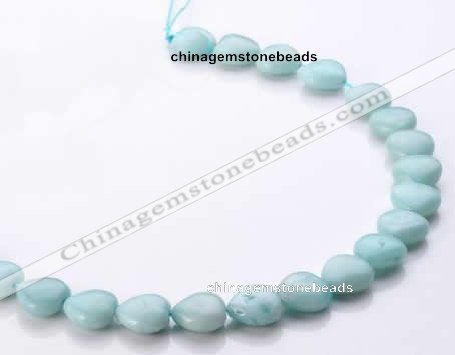 CAM55 heart natural amazonite 14*14mm gemstone beads Wholesale