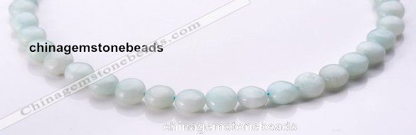 CAM57 10mm coin natural amazonite gemstone beads Wholesale