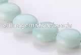 CAM58 12mm coin natural amazonite gemstone beads Wholesale