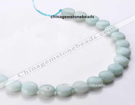 CAM59 14mm coin natural amazonite gemstone beads Wholesale