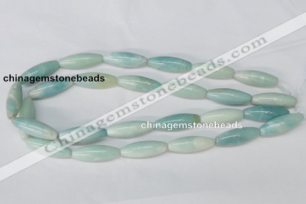 CAM603 15.5 inches 10*30mm rice Chinese amazonite gemstone beads