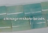 CAM606 15.5 inches 15*20mm flat tube Chinese amazonite beads