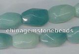 CAM609 15.5 inches 13*18mm faceted nugget Chinese amazonite beads