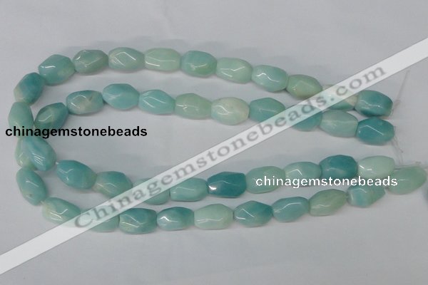 CAM609 15.5 inches 13*18mm faceted nugget Chinese amazonite beads