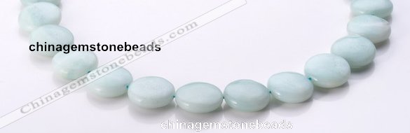 CAM61 coin natural amazonite 18mm gemstone beads Wholesale