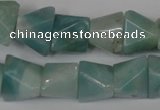 CAM612 15.5 inches 12*16mm pyramid Chinese amazonite gemstone beads