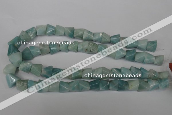 CAM612 15.5 inches 12*16mm pyramid Chinese amazonite gemstone beads