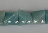 CAM613 15.5 inches 15*20mm pyramid Chinese amazonite gemstone beads