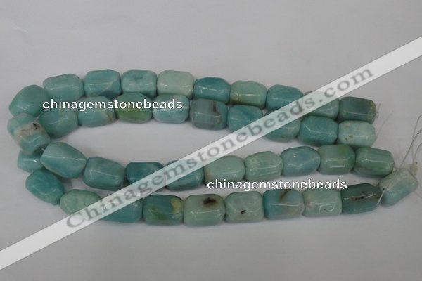 CAM614 15.5 inches 14*20mm faceted nuggets Chinese amazonite beads