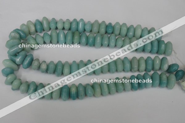 CAM615 15.5 inches 8*18mm faceted rondelle Chinese amazonite beads