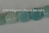 CAM618 15.5 inches 8mm flat round Chinese amazonite gemstone beads