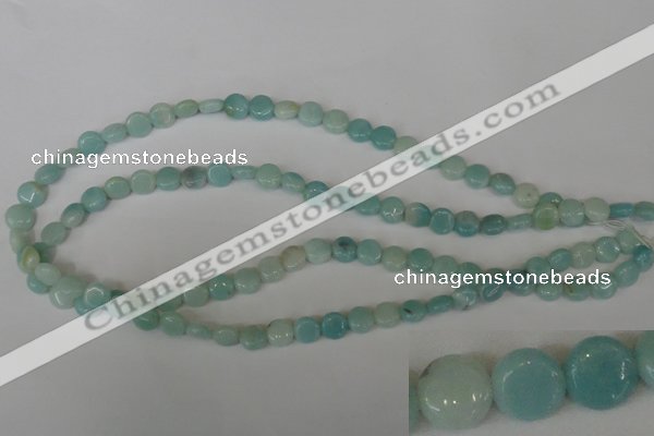 CAM618 15.5 inches 8mm flat round Chinese amazonite gemstone beads