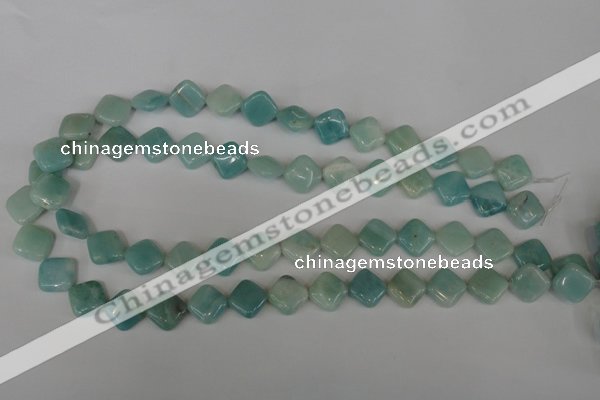 CAM626 15.5 inches 12*12mm diamond Chinese amazonite gemstone beads