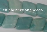 CAM627 15.5 inches 17*17mm diamond Chinese amazonite gemstone beads