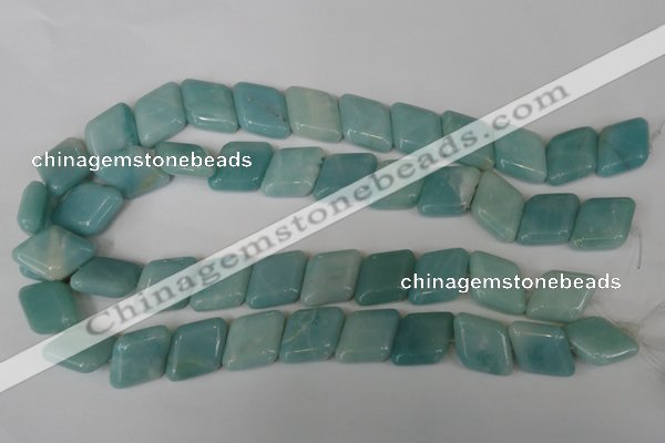 CAM627 15.5 inches 17*17mm diamond Chinese amazonite gemstone beads