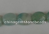 CAM632 15.5 inches 8*10mm faceted oval Chinese amazonite gemstone beads