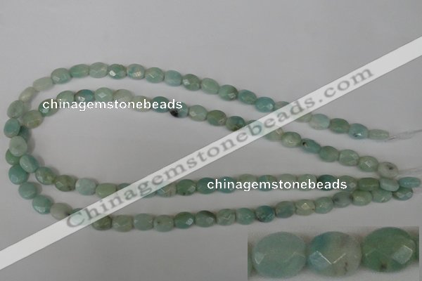 CAM632 15.5 inches 8*10mm faceted oval Chinese amazonite gemstone beads