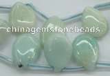 CAM651 Top-drilled 13*18mm flat teardrop amazonite beads