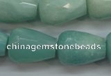 CAM655 15.5 inches 18*25mm faceted teardrop amazonite beads