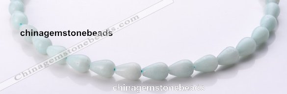 CAM67 teardrop 8*12mm natural amazonite gemstone beads Wholesale