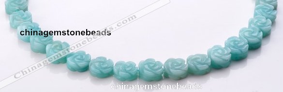 CAM78 5*12mm natural amazonite carved flower beads Wholesale