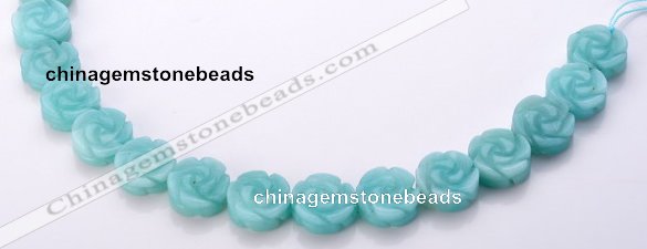 CAM79 natural amazonite 5*14mm carved flower beads Wholesale