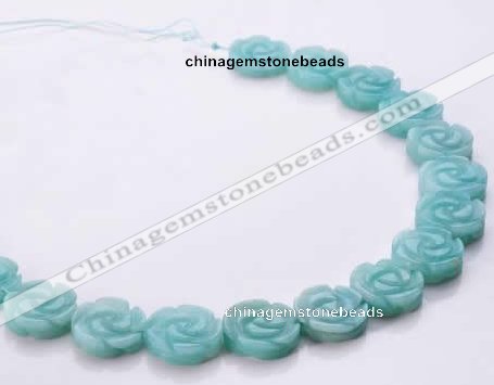 CAM81 carved flower natural amazonite 5*18mm beads Wholesale